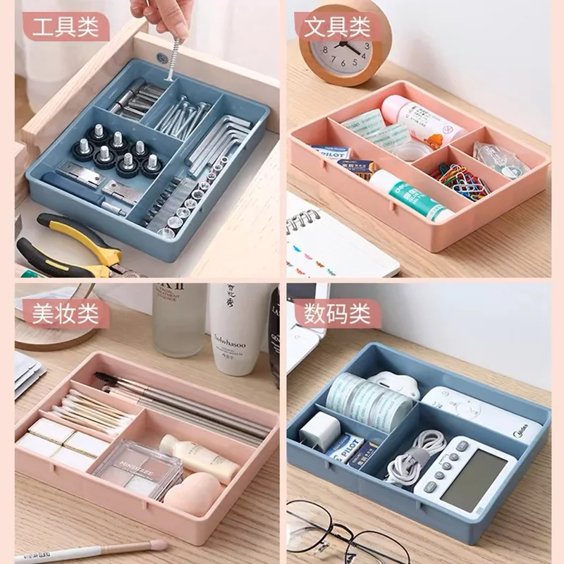 Auto-adesivo plástico Desk Storage Drawer, Table Storage Holder, simples Diversos, Cosméticos, Organizador de artigos de papelaria, Novo