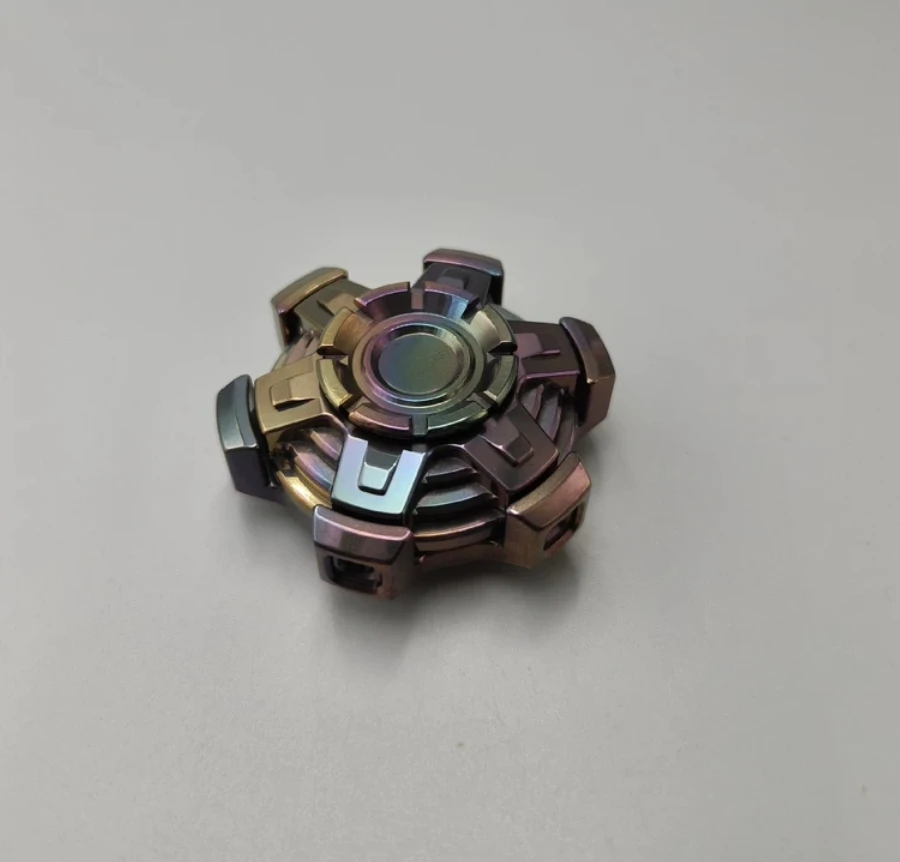 USED EDC Mechanical City 3 Zirconium Rainbow spinner fingertip gyroscope Decompression toys