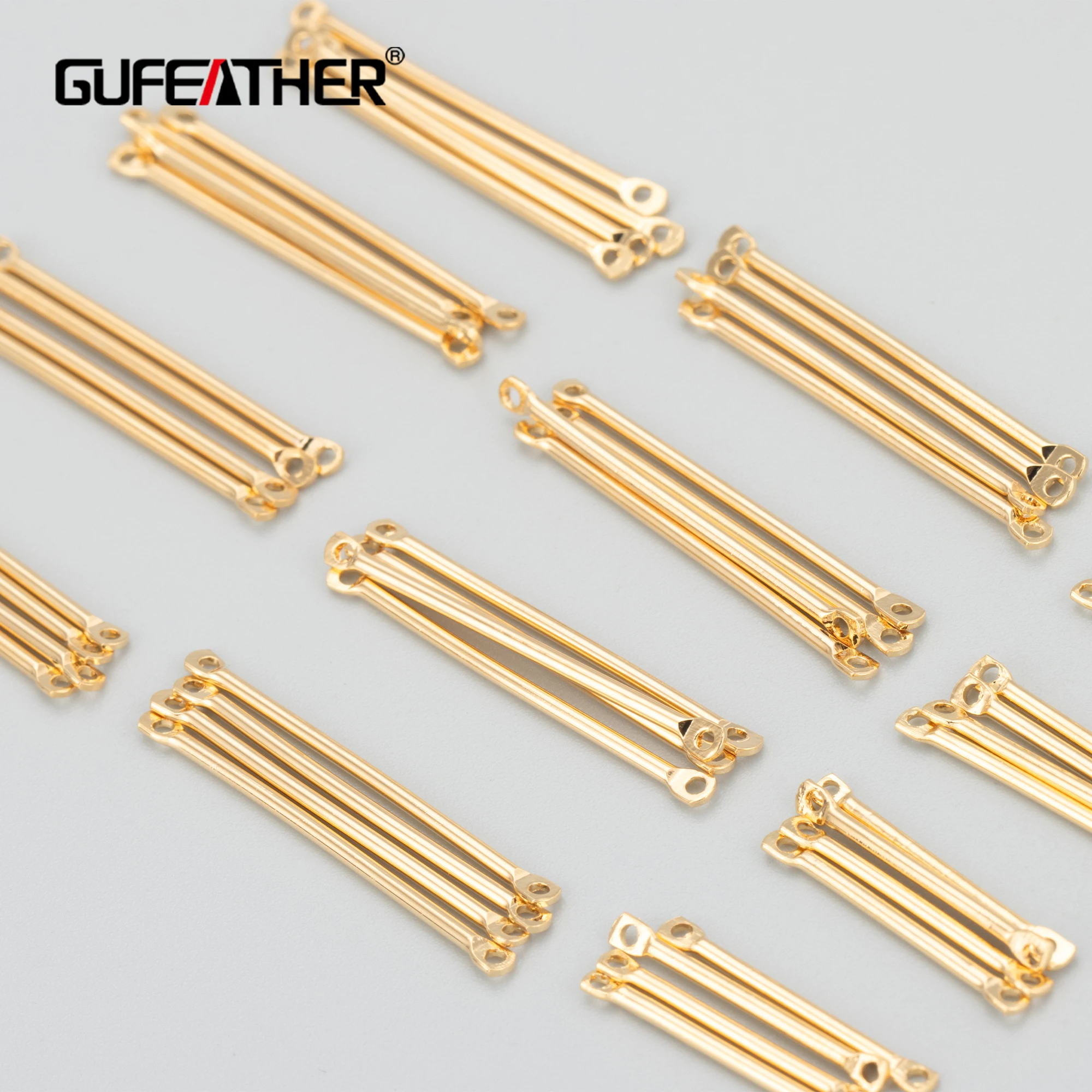 GUFEATHER M811,jewelry accessories,pass REACH,nickel free,18k gold plated,,diy accessories,charm,needle,jewelry making,50pcs/lot