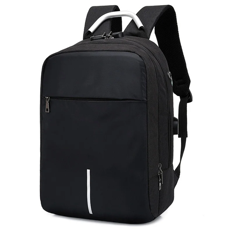 Charging Large-capacity Computer Backpack Zipper Combination Lock Headphone Hole Random Multi-function Shoulder Bag Usb Charging