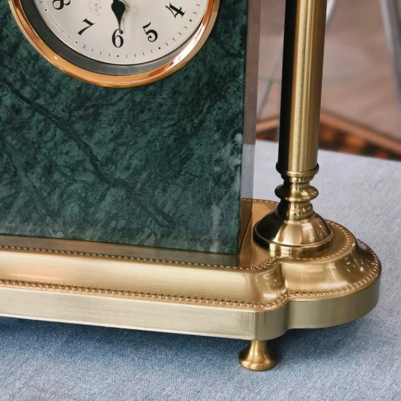 Antique Table Clock with Modern Design Metal Quartz Needle and Digital Display Customizable Logo for Home Decor