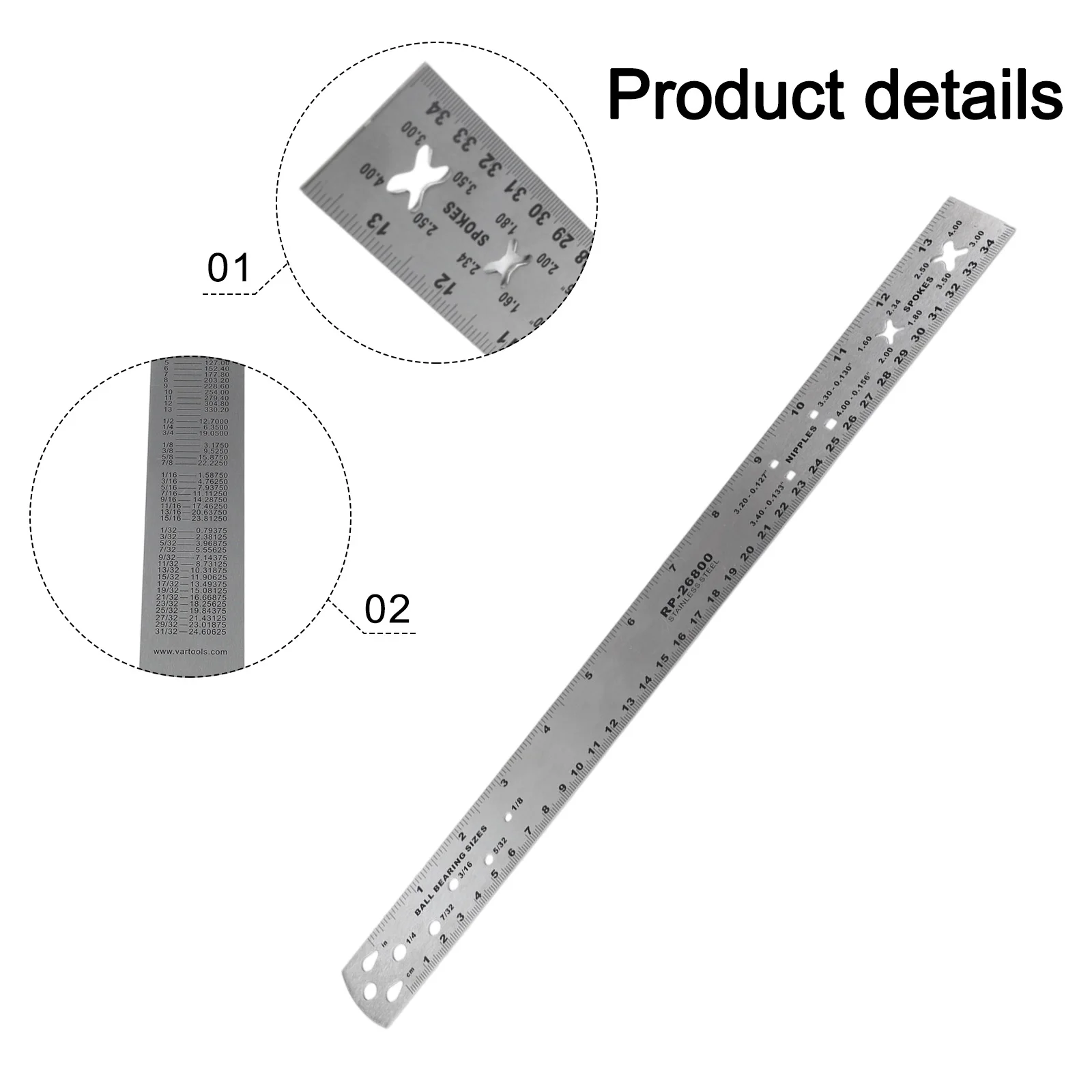 Measuring Tool For Metalworking And Woodworking 36cm Length Measurement Tool Engineering Measurement Hardened Stainless Steel