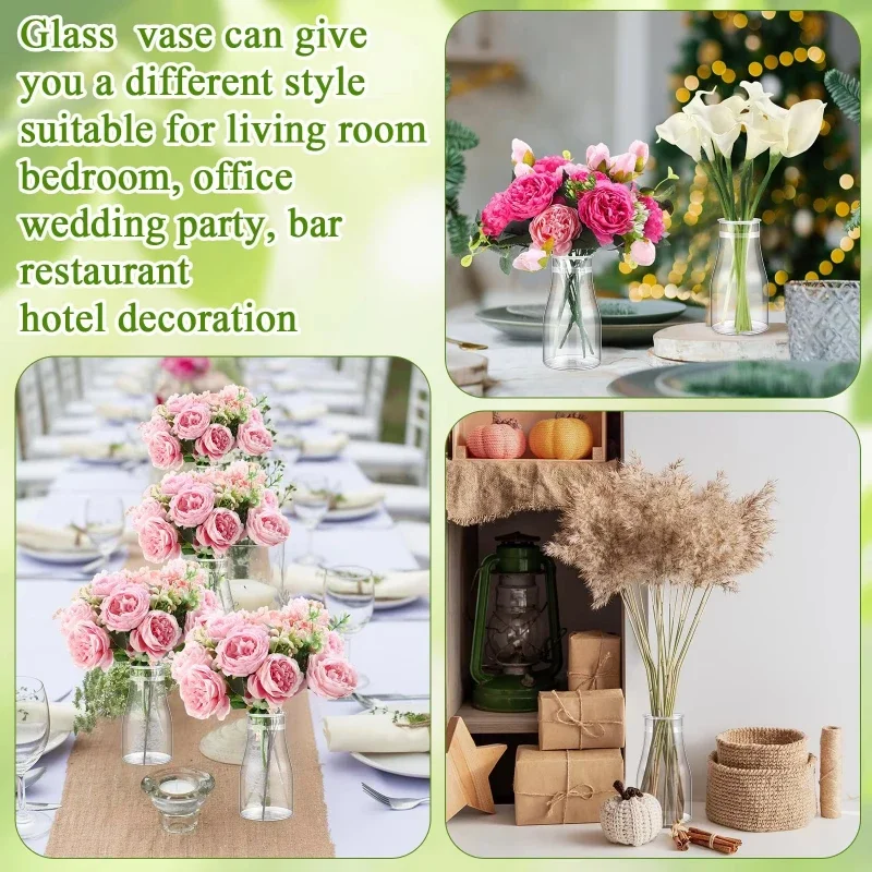 Picture 7: New Arrival 6/8pcs Transparent High Quality Plastic Vase For Table Decoration Wedding Home Dinner Party Suitable