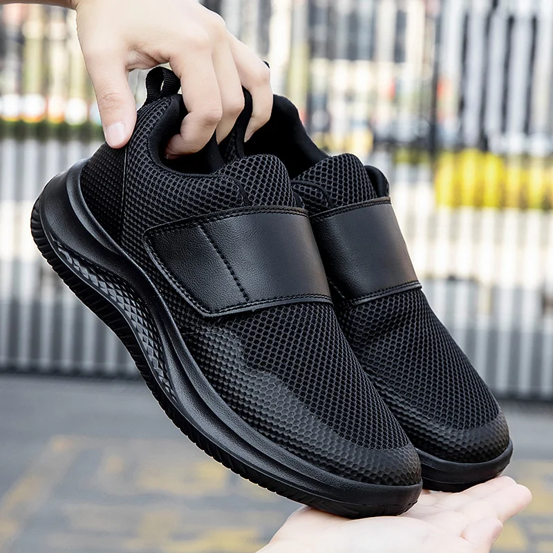 Men's Slip-on Casual Sneakers Adjustable Hook&Loop Walking Sports Shoes Jogging Running Lightweight Zapatillas Deportivas Hombre