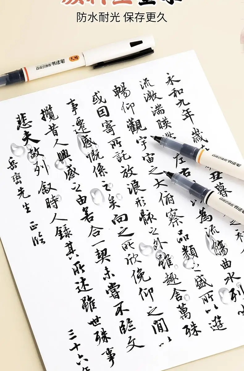1/2/3PC Gerade flüssige Tinte Kalligraphie Pinsel Stift Für Manga, Zeichnung, Professionelle, Künstler Hand Schriftzug Stift Skizzieren Schreiben – Detail 7