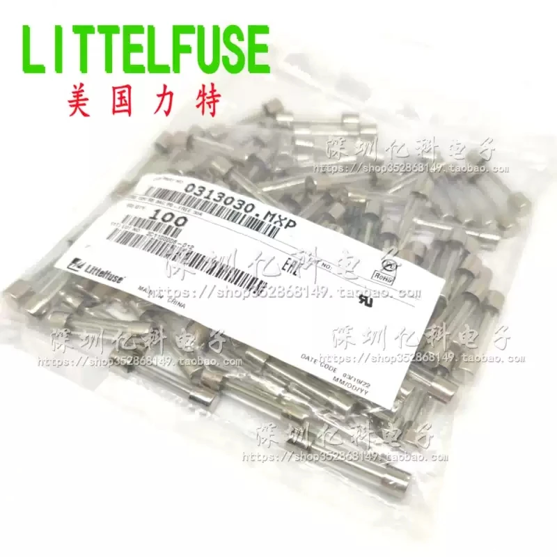 LF.30A/32VP American Lite 313 glass fuse tube 6 * 32 delayed slow break 0313030.MXP