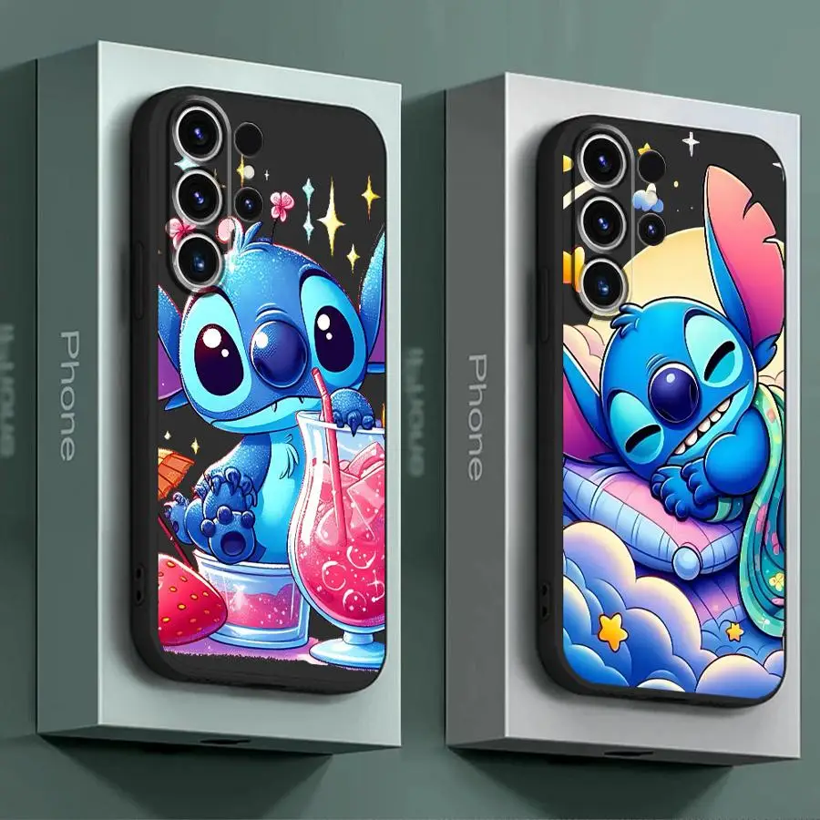 Cartoon Cute Stitch Phone Case for S21 S23 S22 S24 Plus S21 S22 S23 S24 Ultra S21 S23 S20 FE Matte