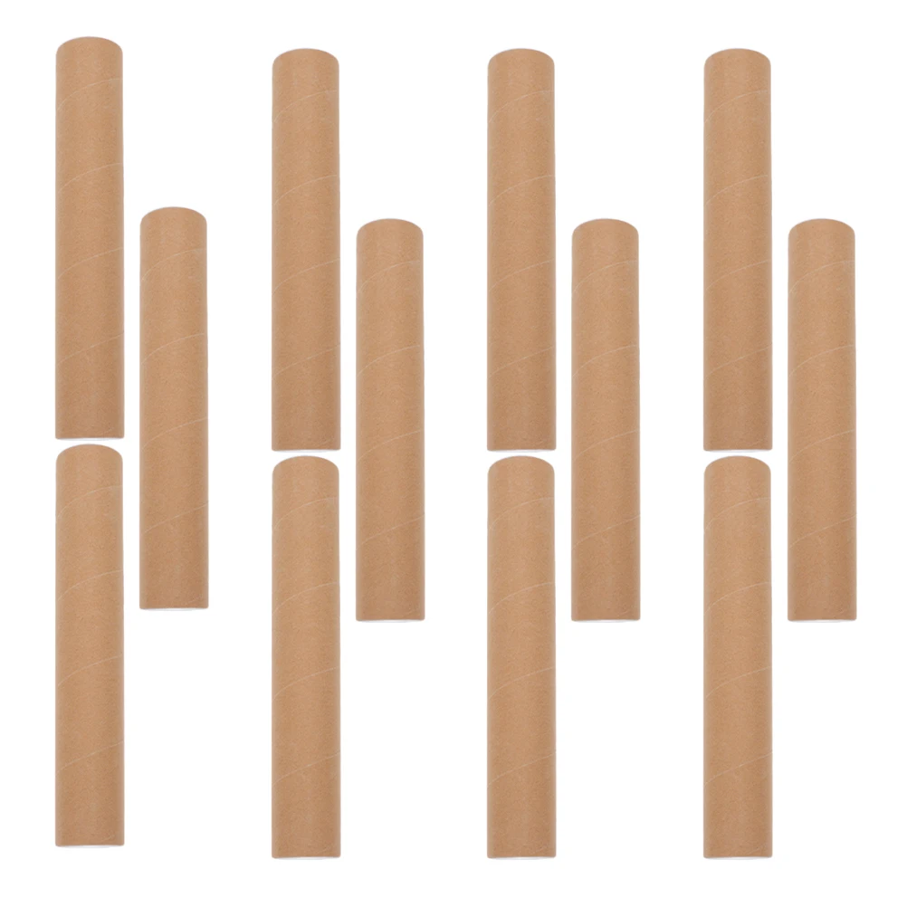 

12pcs Kraft Paper Tube Round Poster Mailing Tubes Storage Holder for Artwork Documents Prints Wrapping Supply