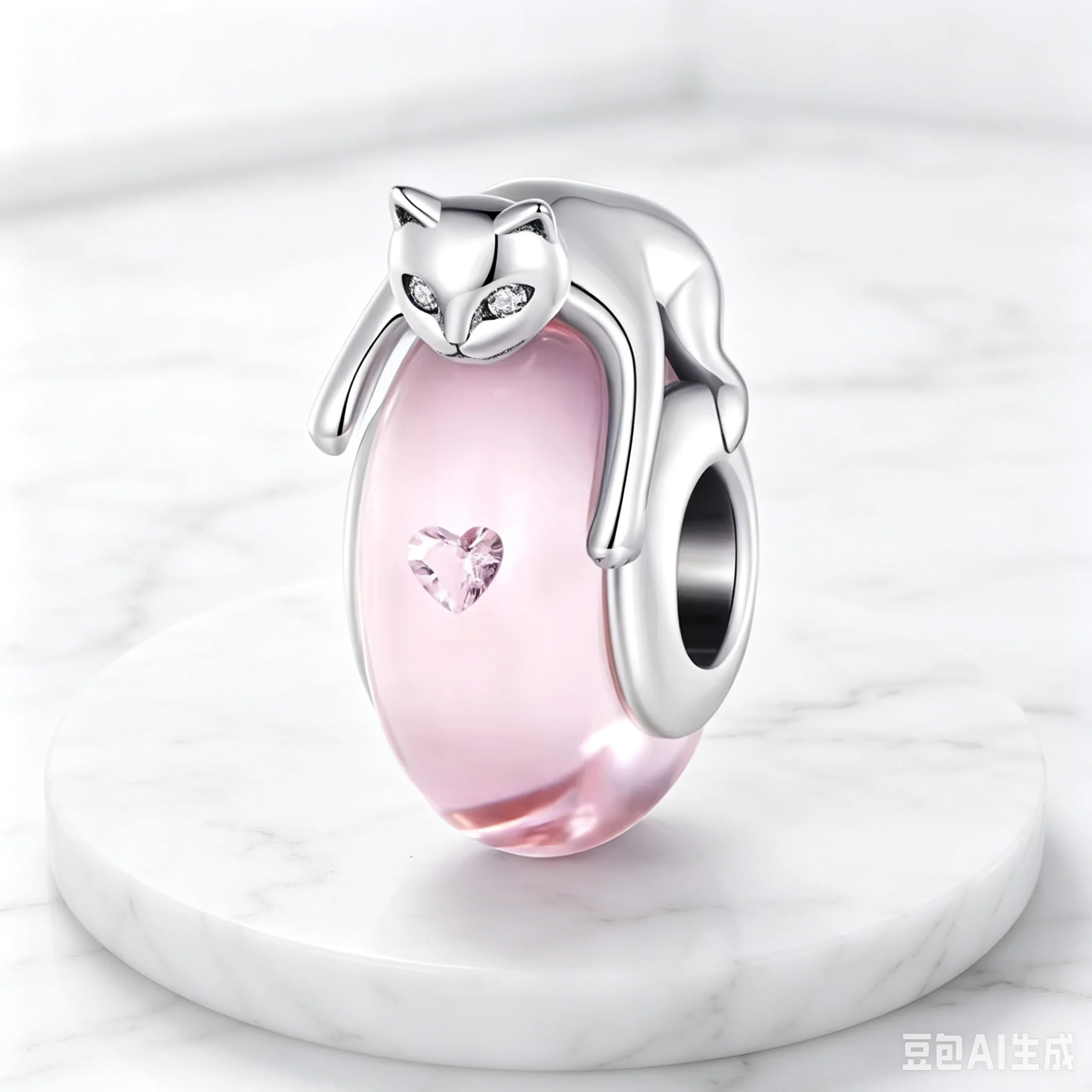 WOSTU Platinum Plated Cat Murano Glass Bead Horse & Girl Pendant Pet Dog Charm Fit Original Bracelet DIY Jewelry Gift Wholesale