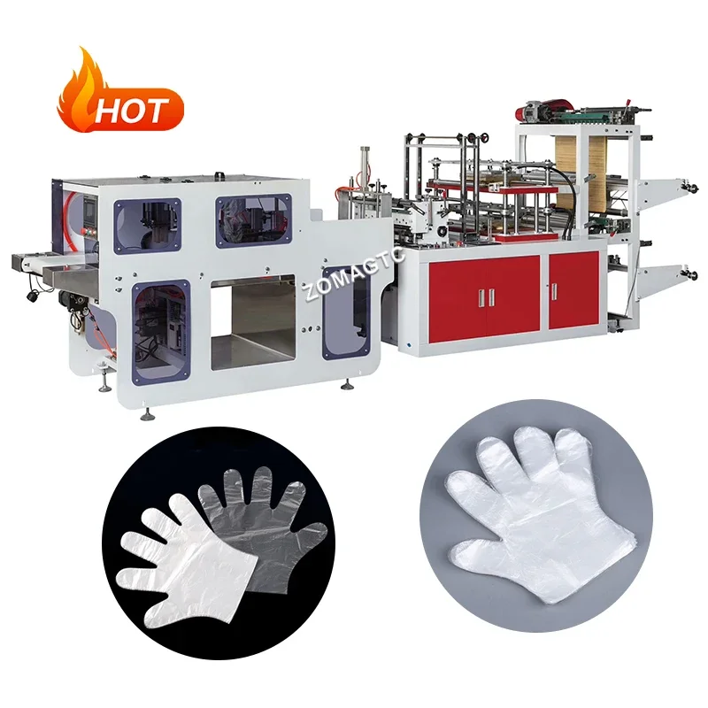 High Speed Automatic Hand Gloves Making Machine Polyethylene Gloves Maker Disposable Pe Polyethylene Gloves Making Machine