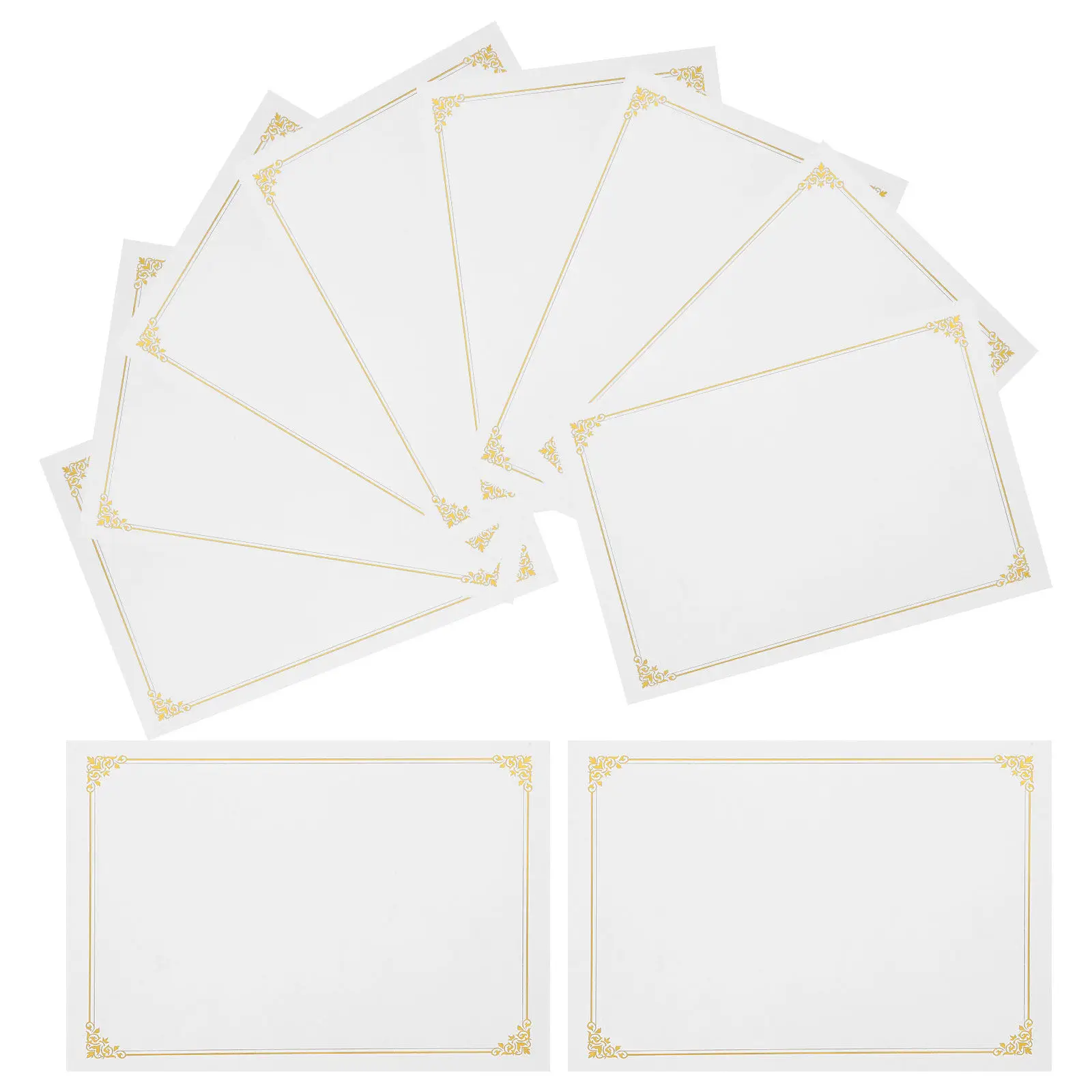 

10 Pcs Blank Diploma Certificate Paper Papers Certificates for Students Award Printing