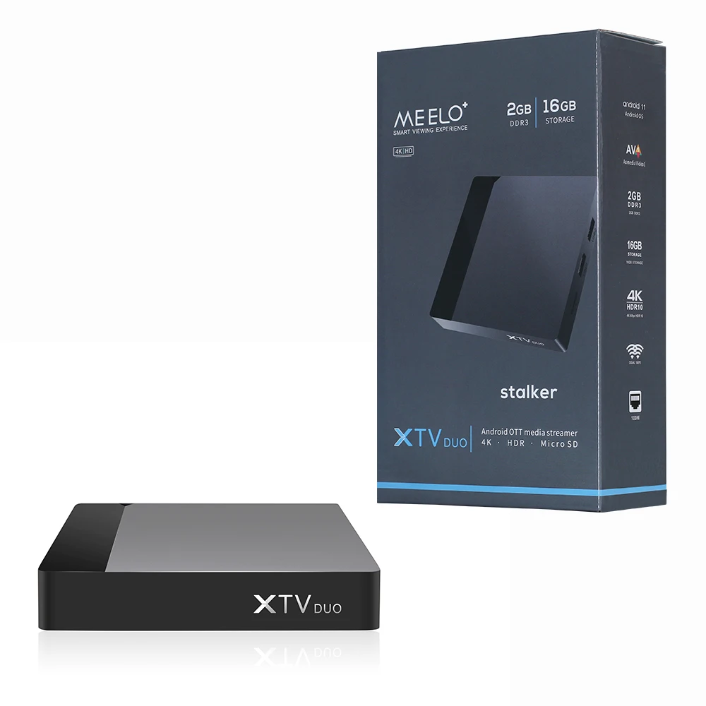 XTV DUO MEELO plus IP Receiver TV Box Amlogic S905W2 2GB 16GB Android11.0 4K Support Stalker XTV SE2 lite