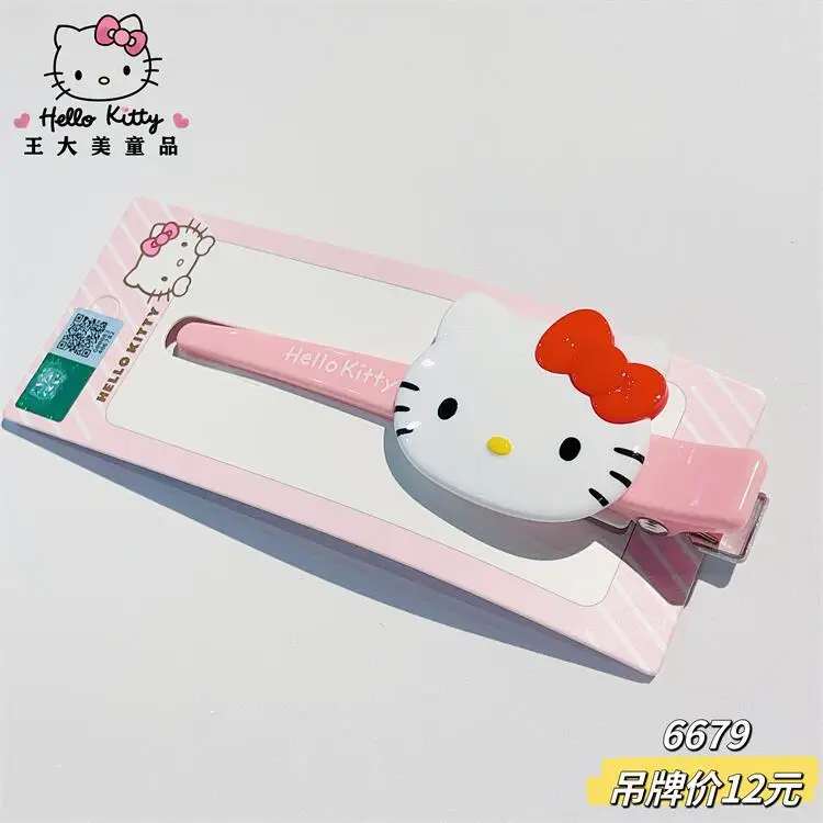 12Cm High Face Value Anime Hello Kitty Hairpin Sanrio Cartoon Cute Girl Heart Trendy Versatile Decorative Bangs Hair Clips Gift