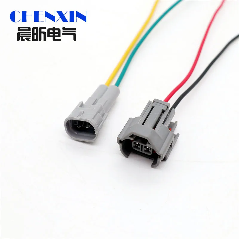 

2 Pin/Way Fuel Injector Connectors Plugs With Cable Wire Pigtail For Nissan Toyota Mazda Subaru 350Z 6189-0060 with 15cm 18AWG