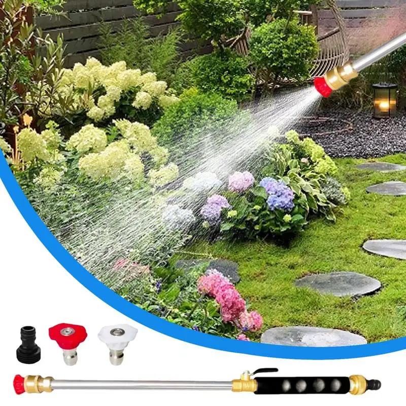 

Pressure Washer Wand For Garden Hose Hose Nozzle Sprayer High Pressure Power Washer Wand With 2 Hose Nozzles Multiple Water Spra