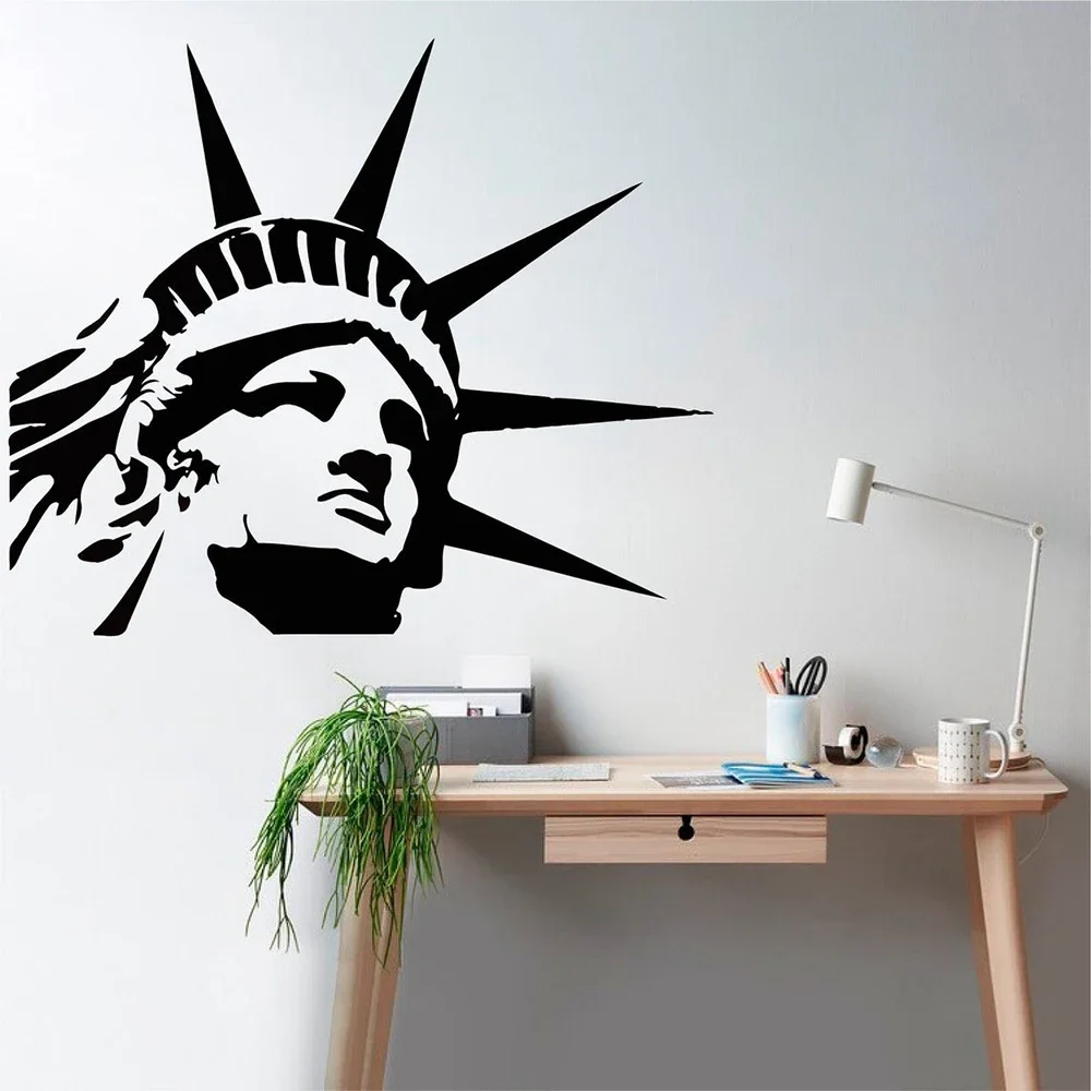 Statue of Liberty Wall Decal Vinyl Statue of Liberty Wall Stickers for Home Beroom Living Room Decor Mural Removable Decals A143