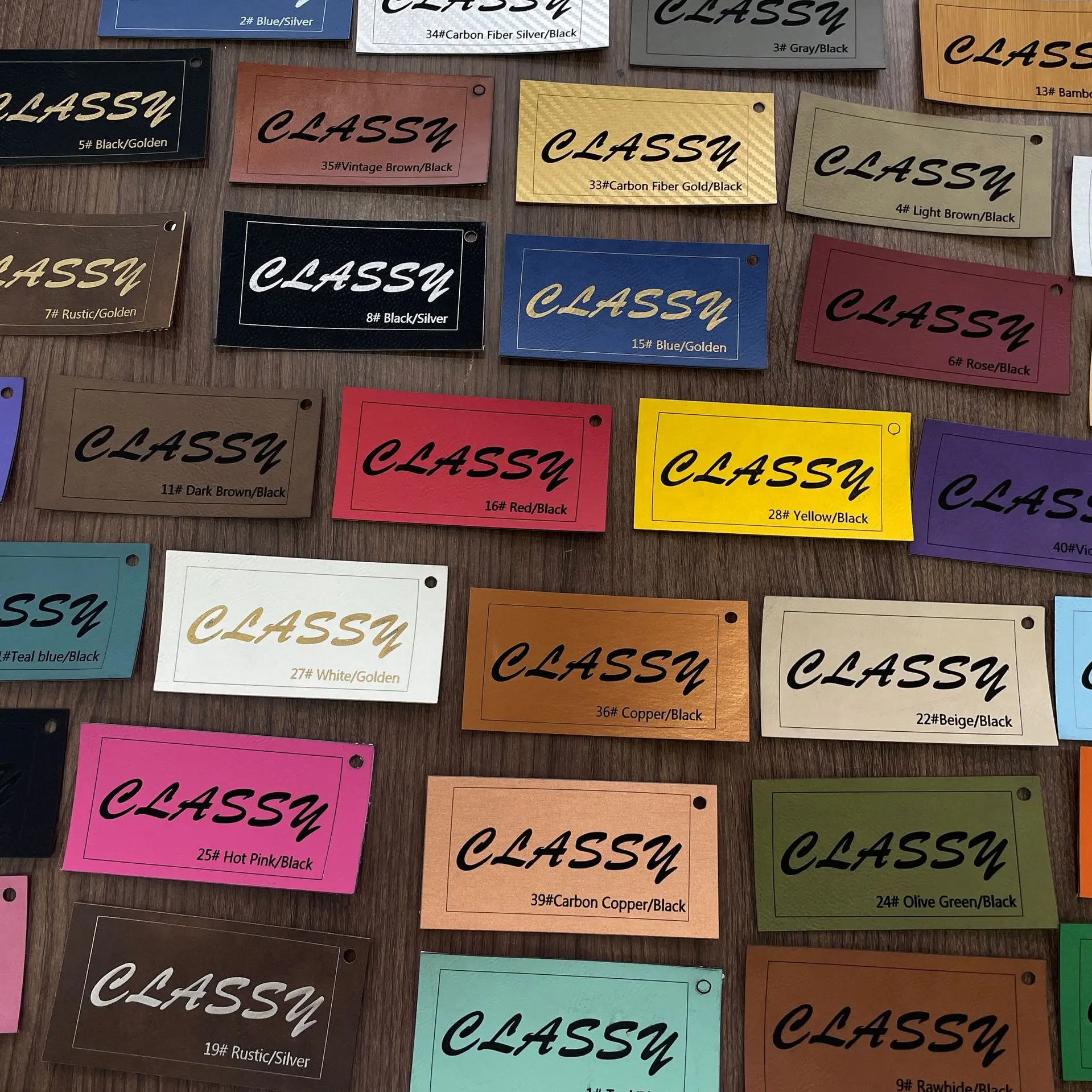 4pcs/lot Thickness 0.8mm Blank PU Leather Fabric Size 45x30cm For Laser Engraving Variety Of Background Colors DIY