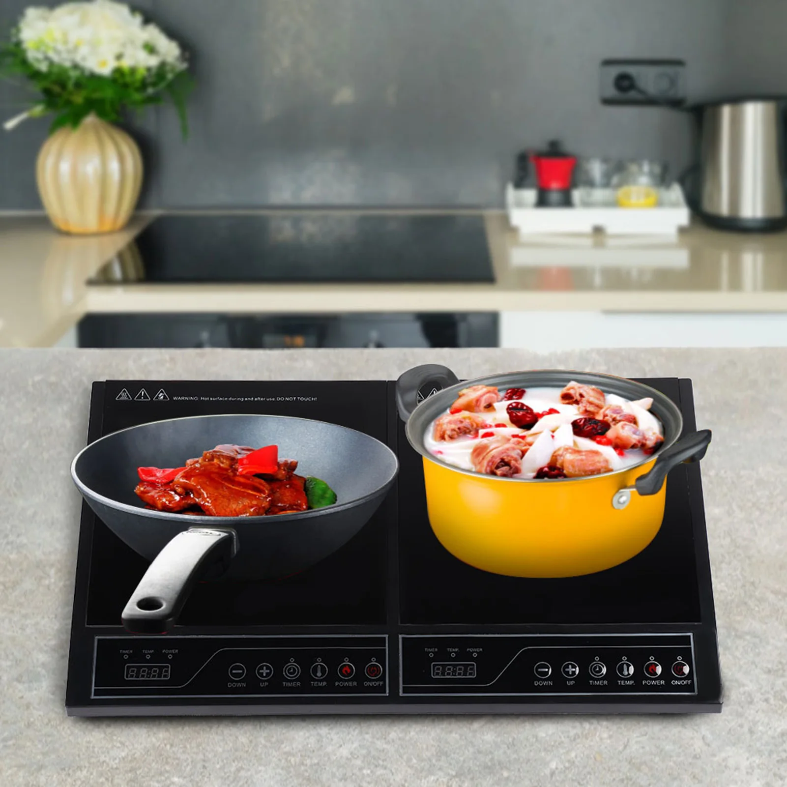 

/2000W Home Kitchen Electric Double Induction Cooktop Touchpad Induction Cooker Induction Electric Electric Cooker