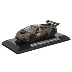 Bburago 1:43 Lamborghini Huracan Super Trofeo EV02 Alloy Luxury Vehicle Diecast Pull Back Cars Model Toy Collection Gift