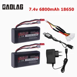 18650 2S 7.4V 6800mAh Li-ion Battery With JST Plug for UDIRC UD1601 UD1602 UD1604 UD1607 SG1603 SG1604 RC Flat Sports Car Toys