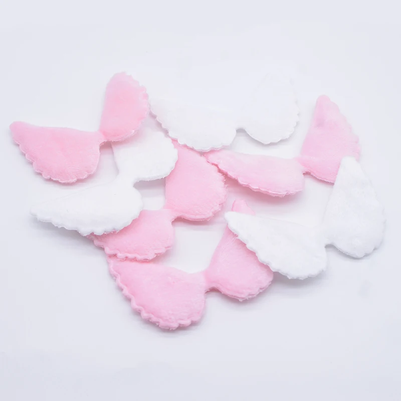 10Pcs 7*4.5cm Kawaii Furry Angel Wing Sewing Patches for DIY Cartoon Makeup Decoration Hat Headwear Toys Accessories Applique