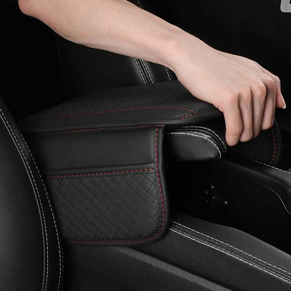 

Universal Car Armrest Storage Pad Center Console Arm Rest Cover Breathable Cushion With Storage Elbow Rest Pocket Protector I1I3