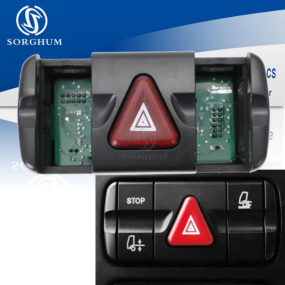 Hazard Light Switch For Mercedes Benz Actros Atego MP2 MP3 Truck Parts Warning Light Switch 9434460123 9434460523 A9434460523