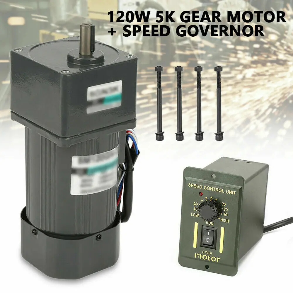 220V 120W 5k AC Getriebe motor Elektromotor Drehzahl regler 0-100 U/min für die Werkzeug maschinen