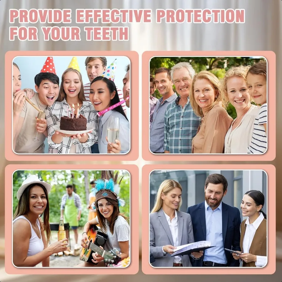 Kit di riparazione dei denti Protesi per donne e uomini Protesi in silicone Superiore e inferiore Fissa il tuo sorriso a casa entro i minuti Sha naturale