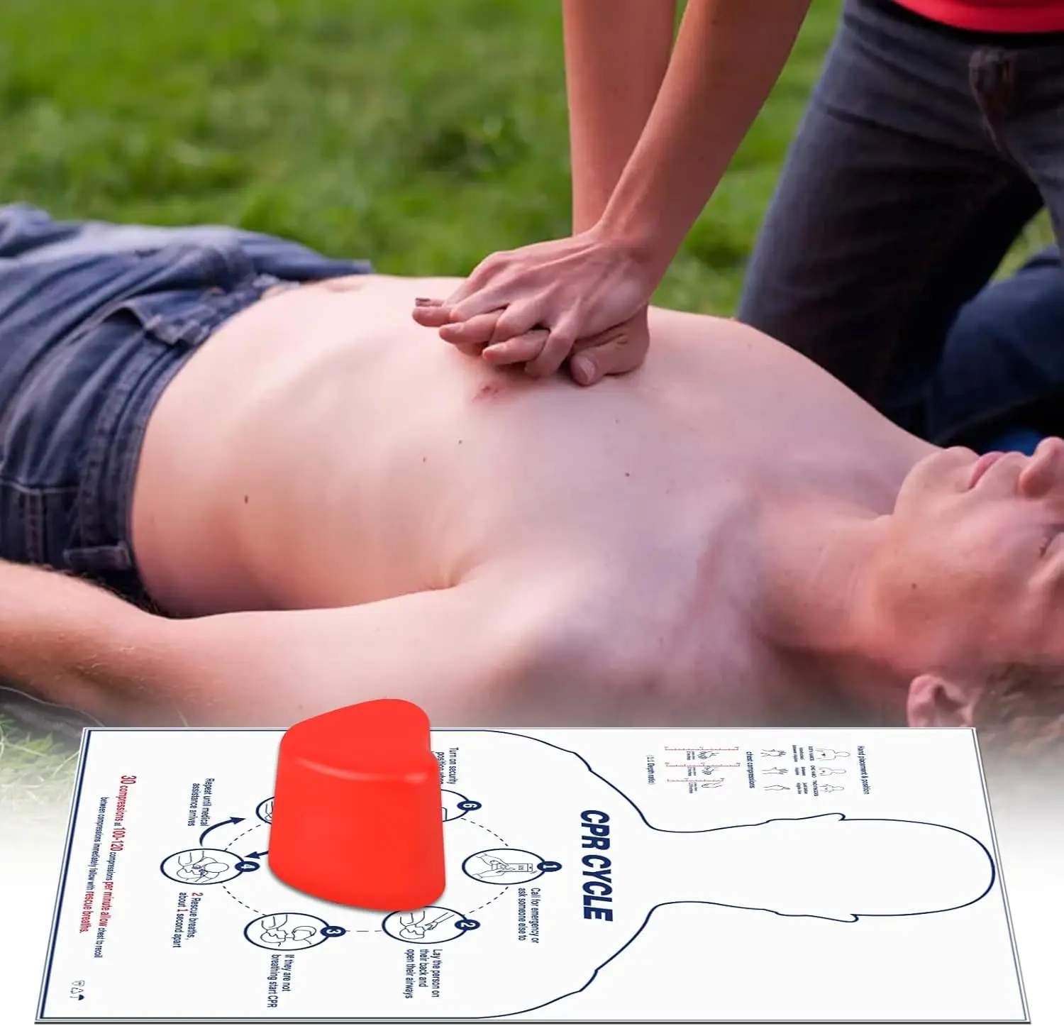Hands Only CPR Saver Training Kit Cardiopulmonary Resuscitation Practice CPR Trainer for Nursing Students First Aid Instruction view 6