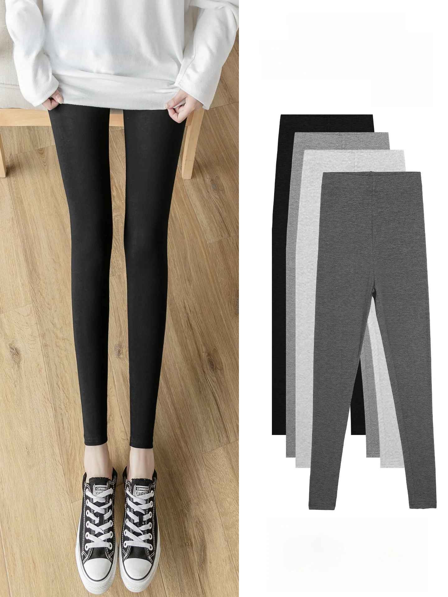 

Slimming Effect Modal Yoga Pants High Waist Nine Points Thin Women's Bot plus Size Autumn Trousers Casual Wear