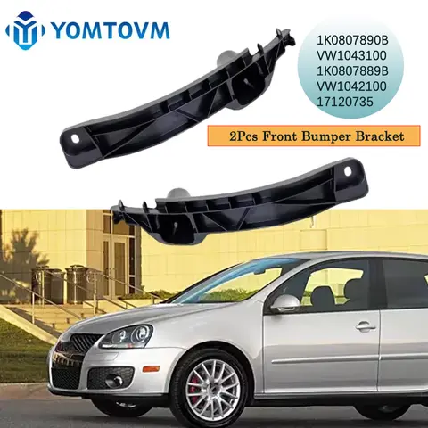 1K 0807889 B 1K 0807890 B 자동차 앞 범퍼 브래킷 지원 왼쪽 오른쪽 VW Jetta 5 2006 2007 2008 2009 2010 2011 골프 MK5 GTI