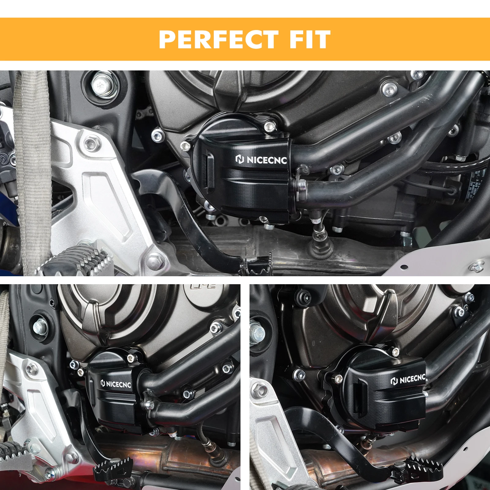 Für Yamaha Tenere 700 XTZ700 2019-2024 Motorkupplungsschutzabdeckung Wasserpumpenschutzabdeckung XSR700 2018-2023 MT 07 Rally Edition – Detail 6