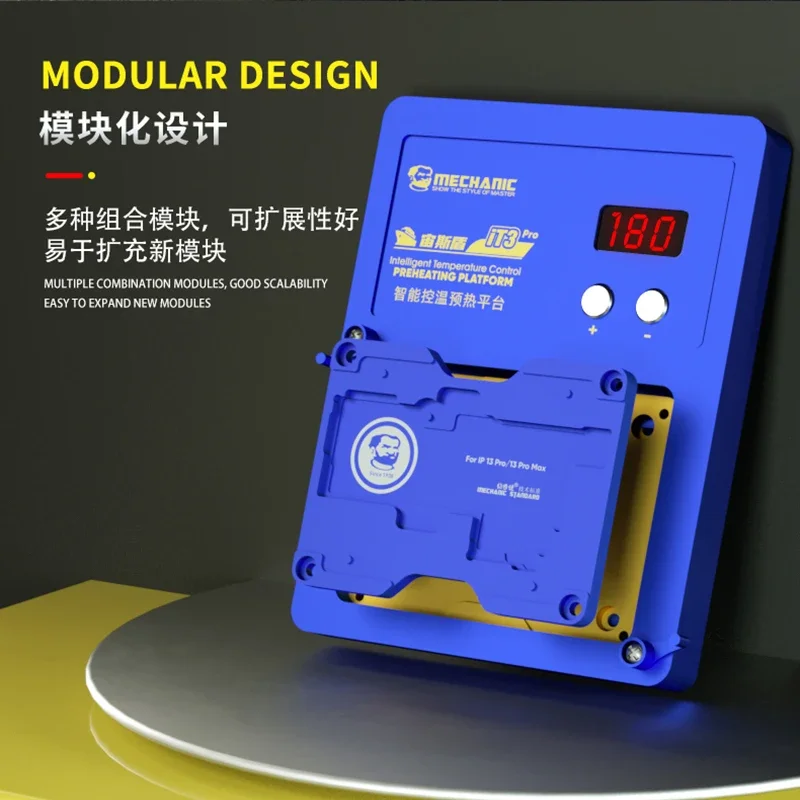 MECCANICO iT3 pro Piattaforma di preriscaldamento intelligente Scheda madre Chip a strati BGA Stencil/Riparazione a matrice di punti per iPhone X-14