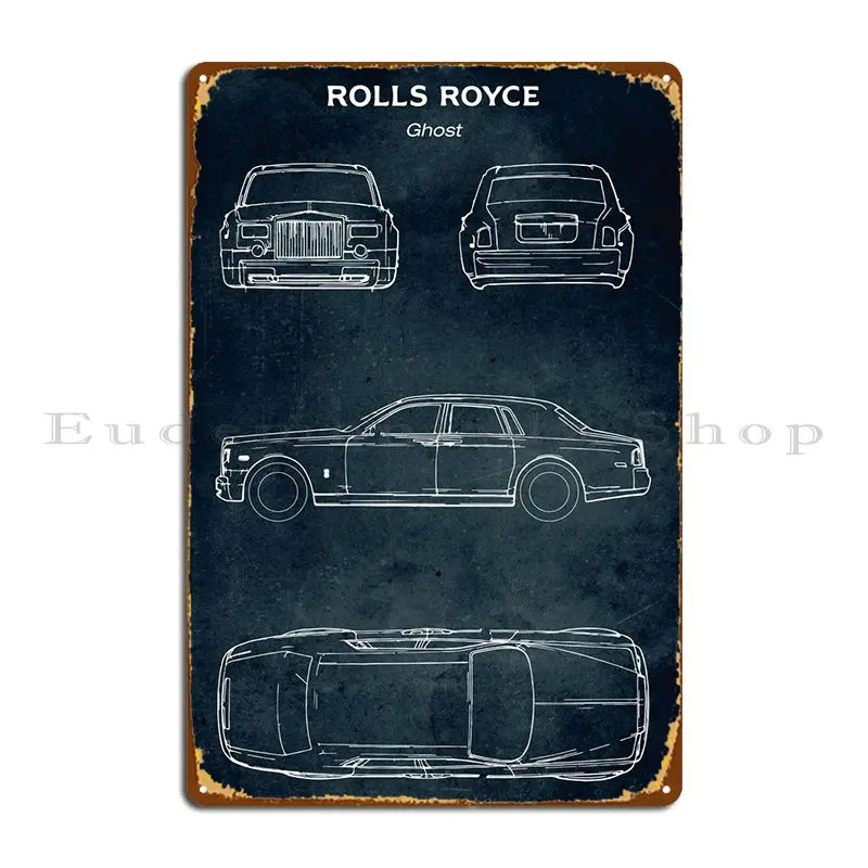 No214 Rolls Royce Ghost Metal Sign Plaques Cinema Cinema Cinema Iron Classic Tin Sign Poster