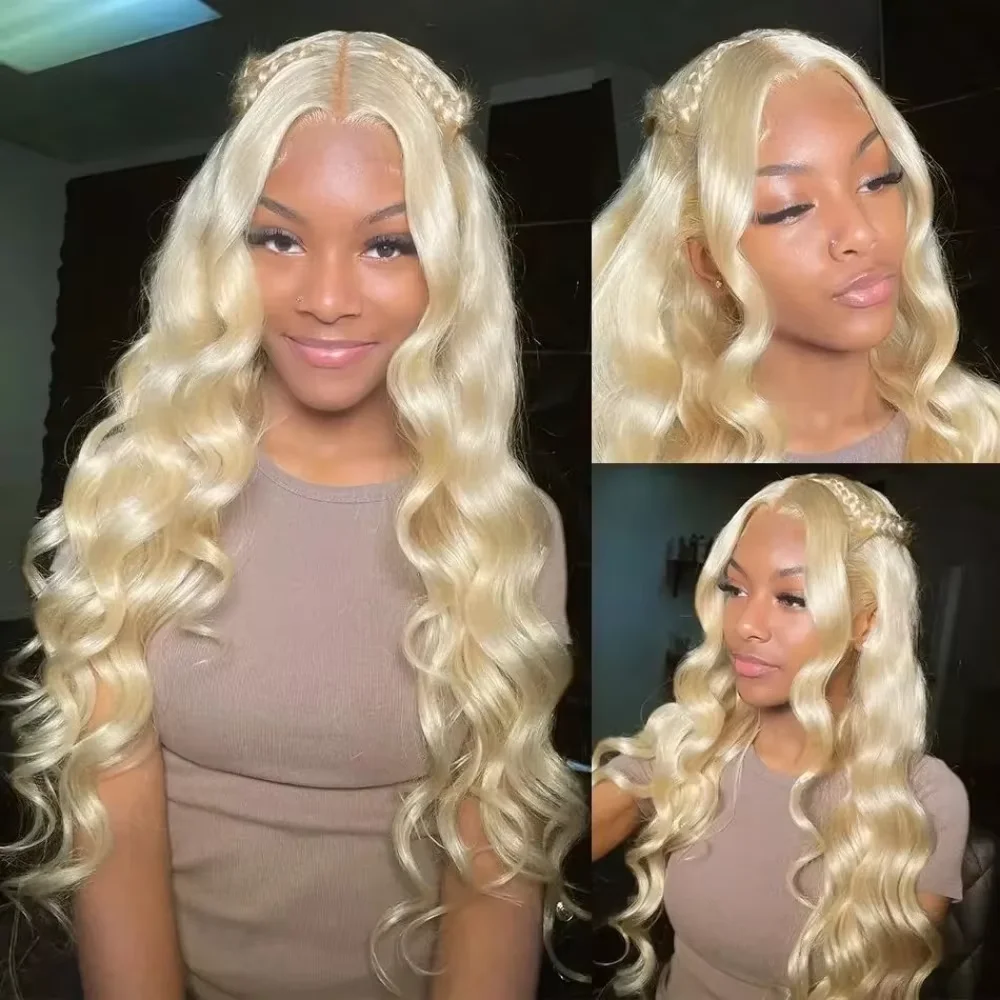 250% Density 613 Blonde Lace Front Wig Human Hair 613 Hd Lace Frontal Wig 13x6 Raw Hair Body Wave Human Hair Wig for Black Women