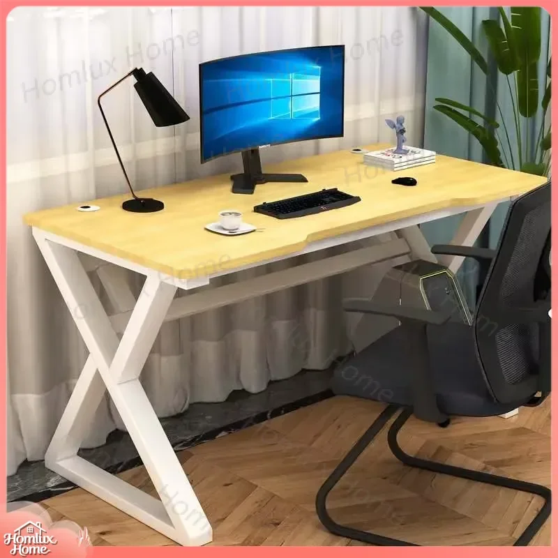 New Modern Minimalist Gaming Desk Computer Desk for PC Laptop Ergonomic Office Desk with Cable Management and Large Desktop