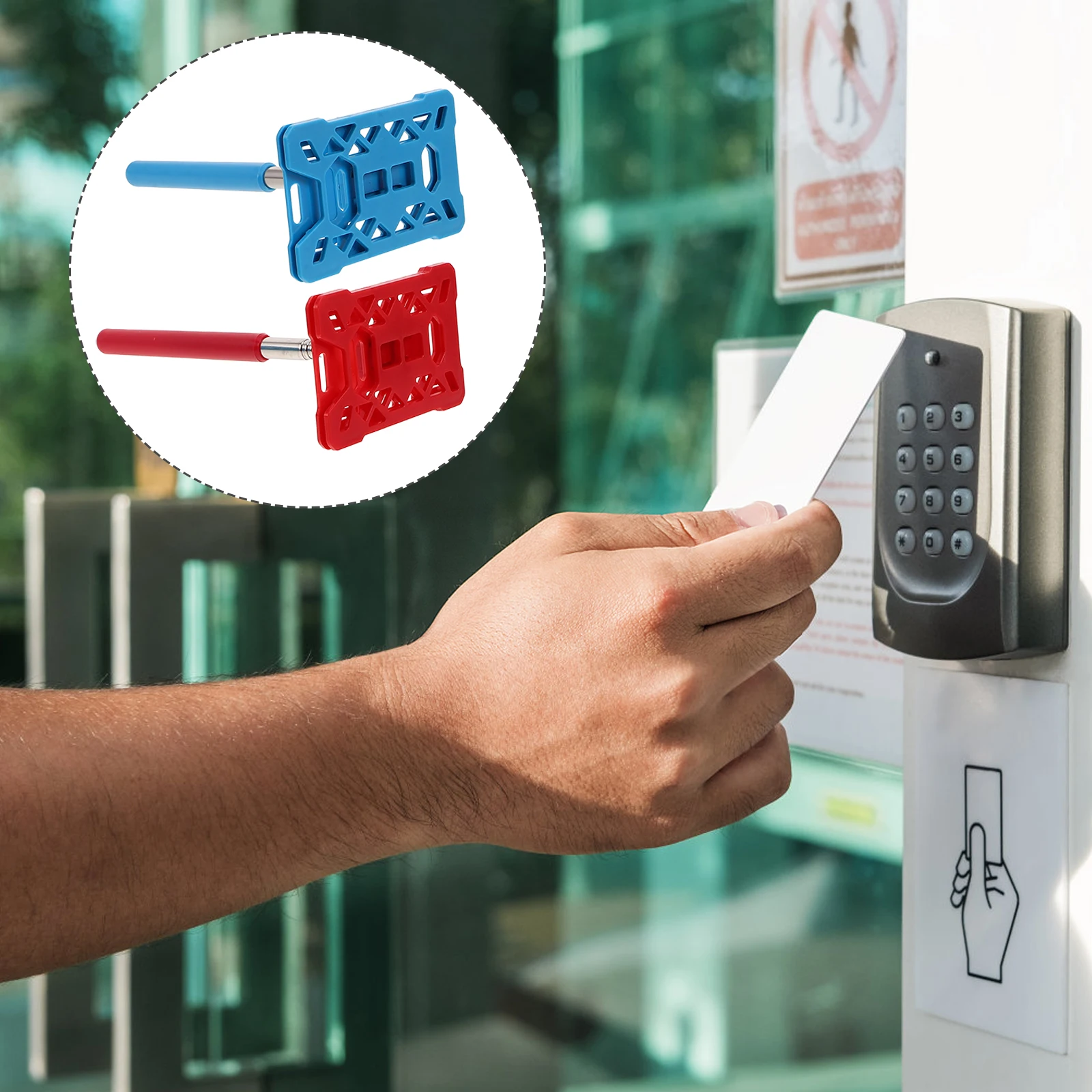 

2pcs Extendable Payment Grabber Telescopic Holder Contactless Vehicle Tool Easy Toll Parking Card Swiping Retriever Stick For