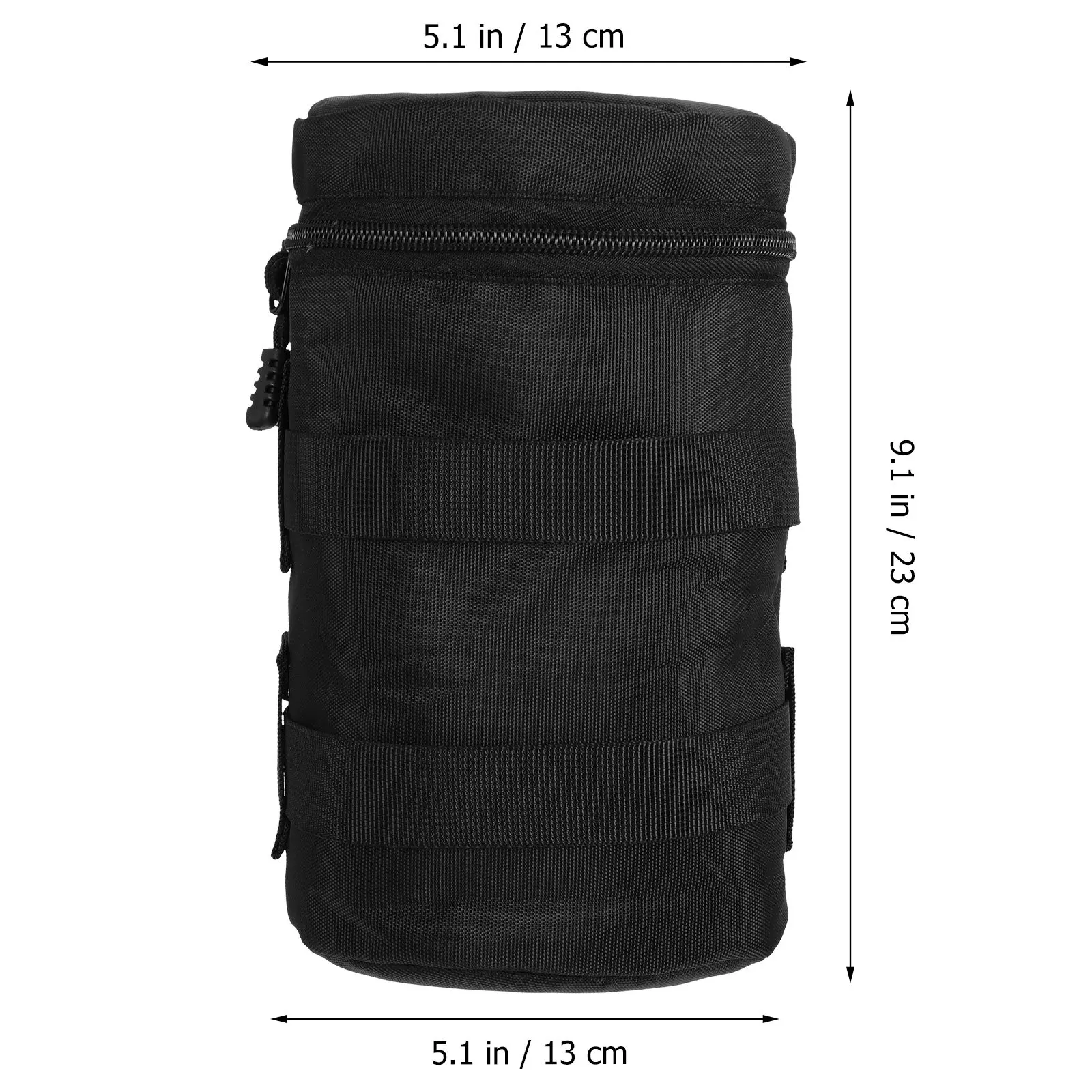 Water Resistant Camera Lens Case Bag Size L Nylon Lens Pouch with Absorption Sponge Drop Resistance for