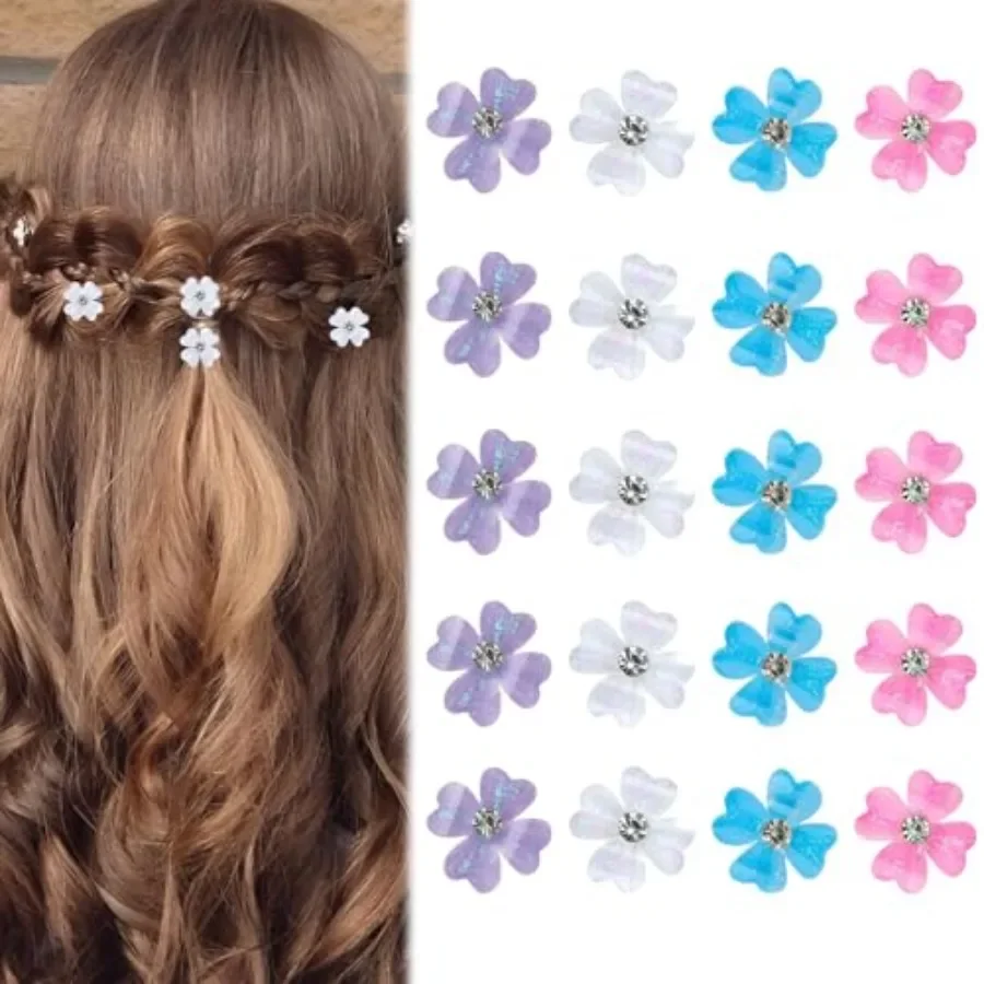 

20 Pcs Mini Hair Clips with Rhinestone Cute Hair Pins Decorative Hair Clips Wedding Hair Barrettes Bridal Hair Nonslip Bangs Ac
