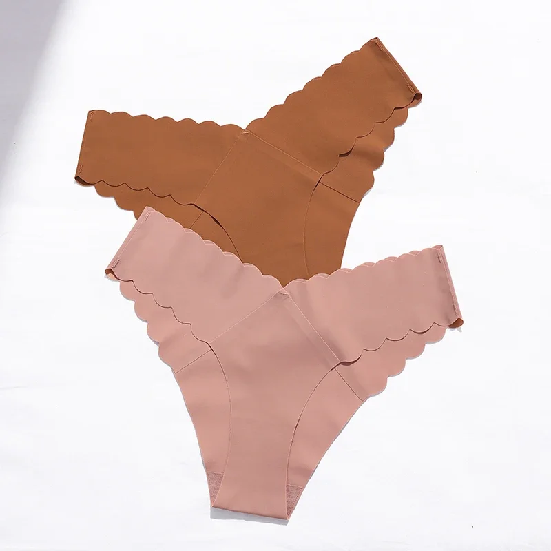 حار بيع خفيفة الوزن Traceless سراويل Celana Dalam Wanita موجز كشكش سلس سراويل داخلية النساء #6