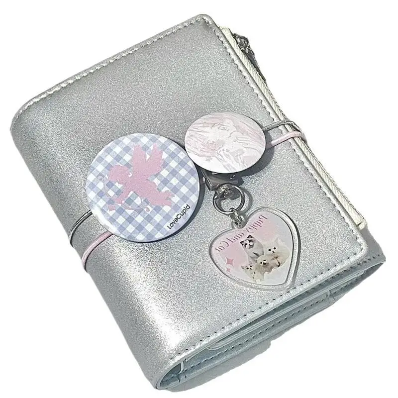 Cahier de poche portable en cuir avec licence, Flash Silver M5 adt-lePG, manuel pour filles, livre de stockage de cartes, cahiers et journaux