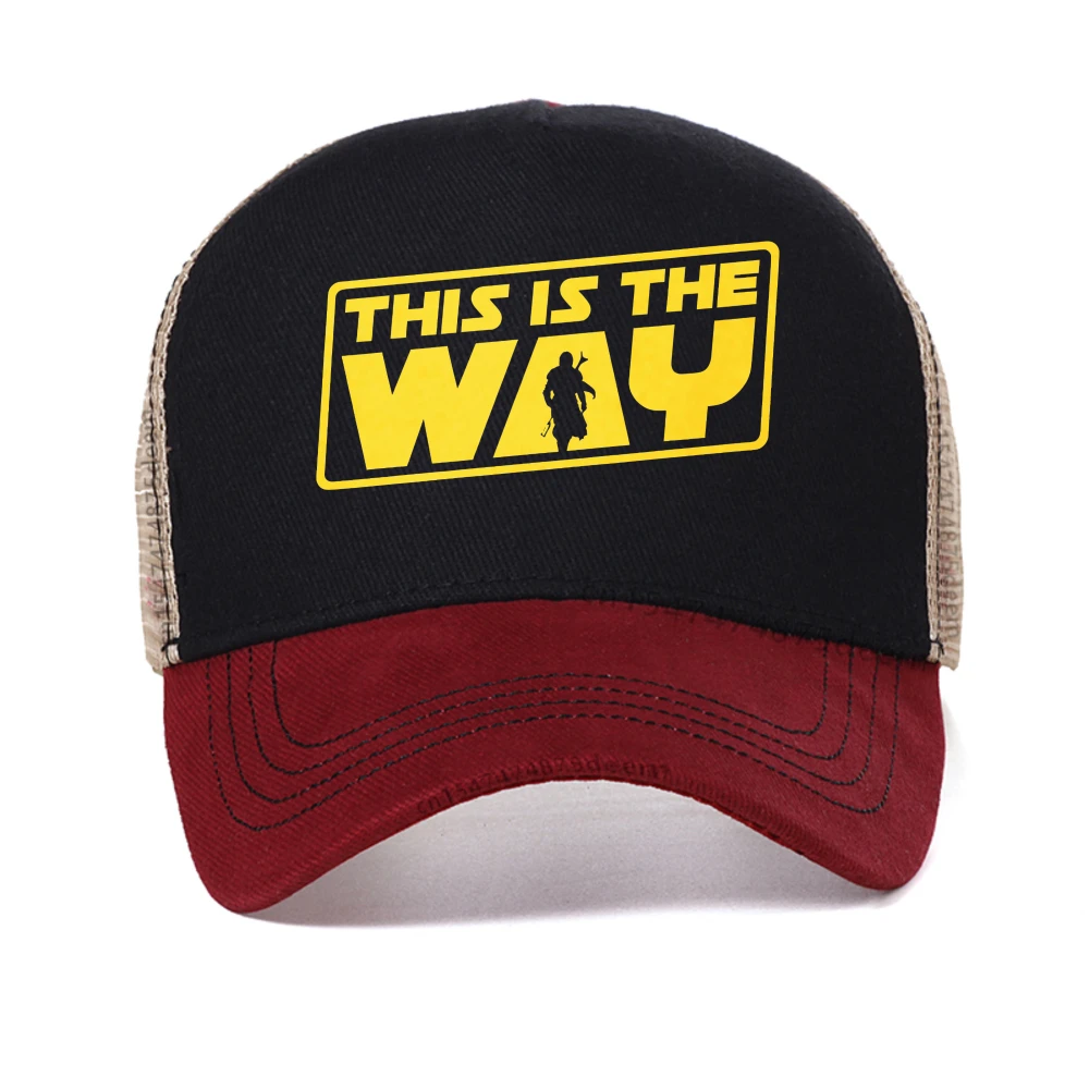 

This Is The Way Printing men Breathable baseball cap fashion outdoor Causal Breathable sun hats adjustable mesh trucker hat