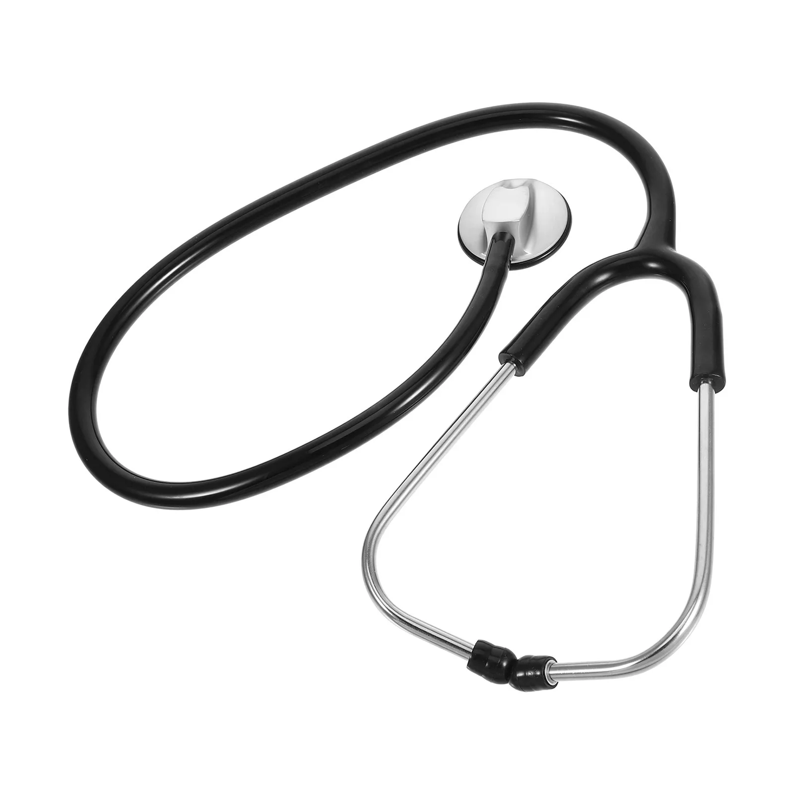 

Стетоскоп из черного цинкового сплава, ПВХ, прочный медицинский инструмент для медсестер, врачей, благостворения сердца, легких, портативный, легкий для ухода за больными