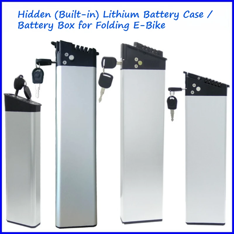 

Скрытый встроенный корпус для литиевой батареи для складного электровелосипеда, алюминиевый бокс для аккумулятора электровелосипеда с замком