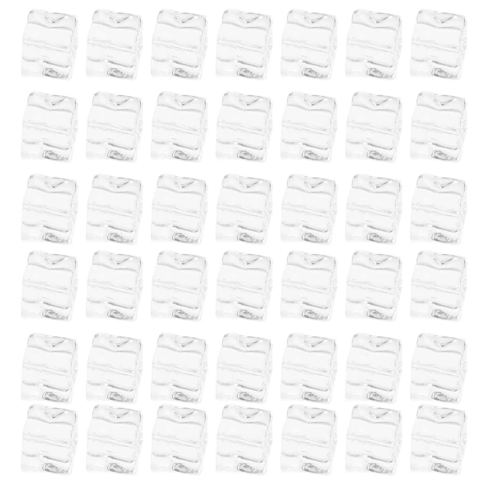 200Pcs Artificial Ice Cubes High Simulation Non-Melting Plastic Resin Fake Crushed Ice Photo Prop Decorative Table Scatter
