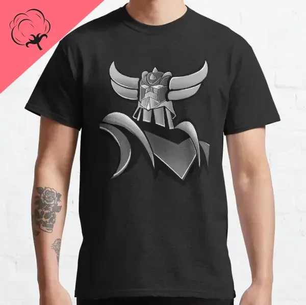 Manga Goldorak Ufo Robot Goldrake Grendizer 100%cotton T Shirt Funny Men's Clothing ops ees Oversized Graphic  Shirts