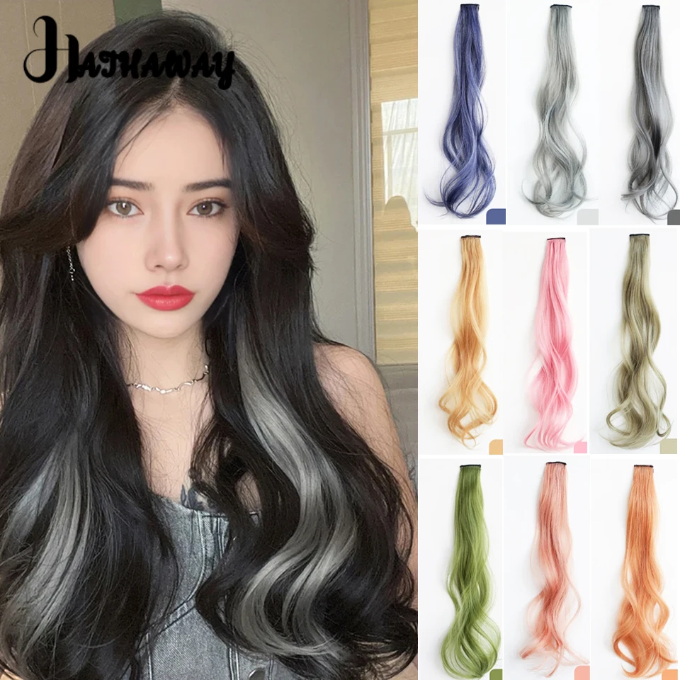 

Hanging Ear Dye Synthetic Wig Patch For Women's Gradient One Piece Invisible And Traceless Color Hair Extensions