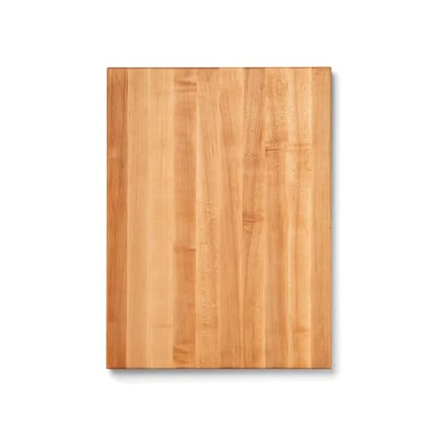 

R-Board Series Rectangular Wooden Maple Cutting Board 24"x18" 1.5" Thick 18-lb Reversible Butcher Block with Edge-Grain and Fin