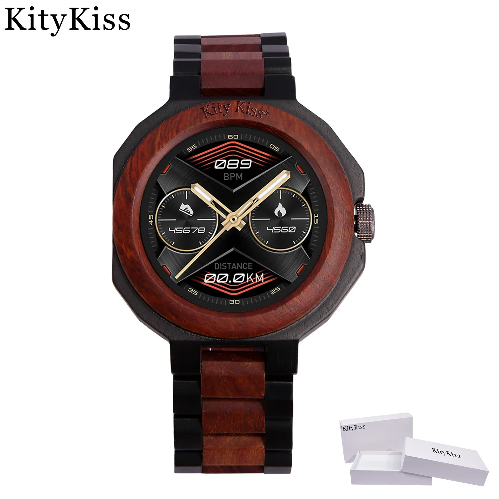 KityKiss new couple watch smart waterproof couple HD screen heart rate bluetooth call and other functions of electronic watches